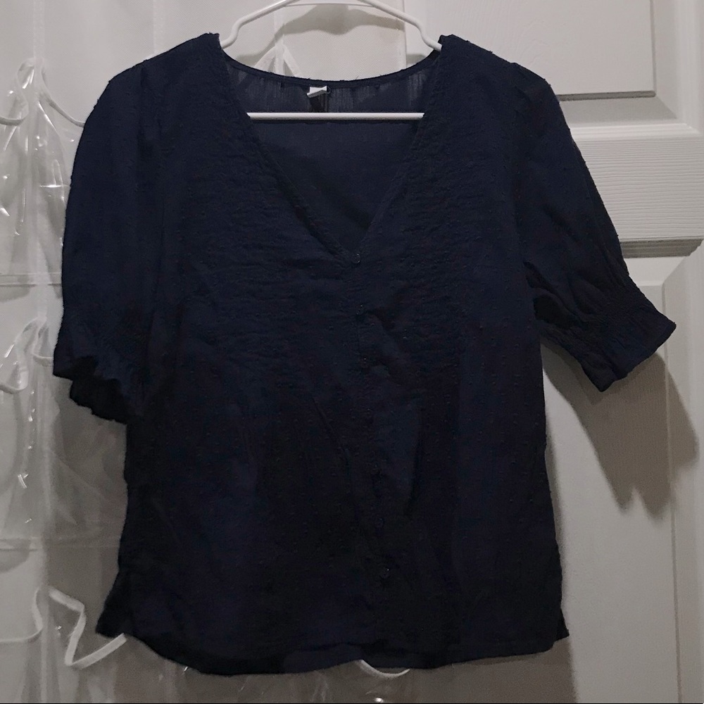 OLD NAVY WOMEN’S BLUE VNECK BLOUSE